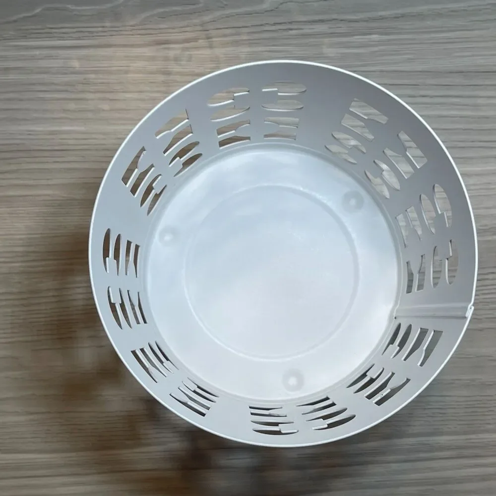 IKEA | Vackert White Metal Geometric Cut Out Pattern Candle Holder